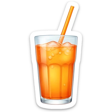 Orange Soda with Bubbles sticker
