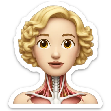 Art of woman's body anatomy sticker