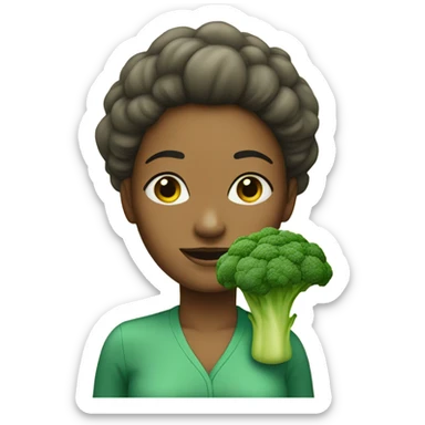 Broccoli as a woman sticker