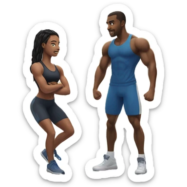 Me and my friend training in the gym in passion sticker