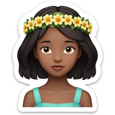 Envy - feeling of discontent at another's advantages or possessions - young plain girl looking sideways at a very pretty black girl  sticker