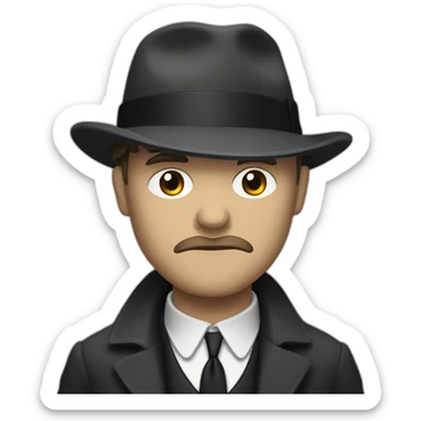 peaky blinder in the peak of depression sticker