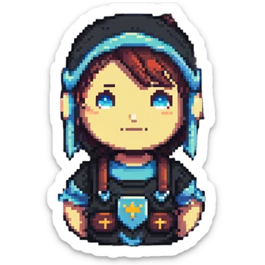 Epic gaming character avatar sticker