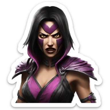 frightened Mileena Mortal Kombat X sticker