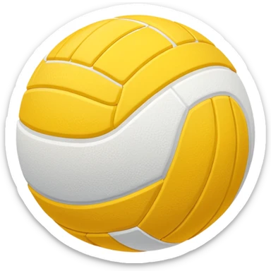 summer-themed emoji of a beach volleyball sticker