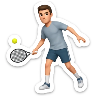 full body whi guy playing padel sticker