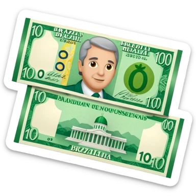Nota de 100 reais sticker