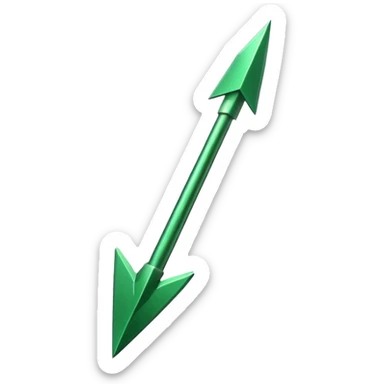 Green arrow pointing up sticker