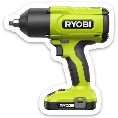 Ryobi R18ID2-0 Impact Wrench 1/4" Hex 18V ONE+ 200Nm with battery emoji style  sticker