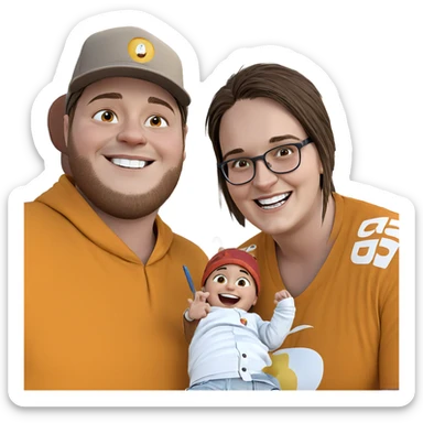 boys enjoying a sunny day sticker