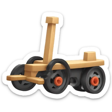 Un patín con cuatro ruedas y las ruedas están envueltas de truenos y llamas  sticker