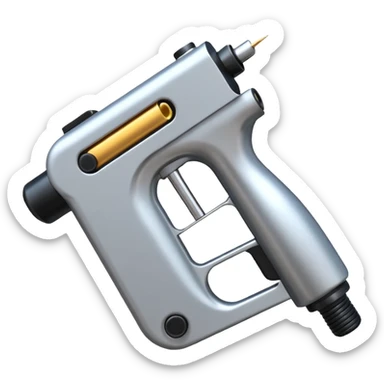 tattoo needle in portable tatto gun sticker