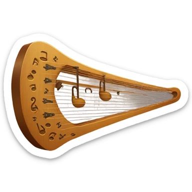 21 string harp lute sticker