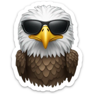 an eagle wearing Oakley Juliet  sticker