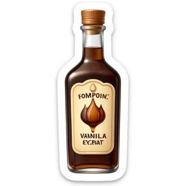 bottle of vanilla extract sticker