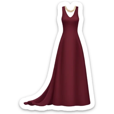 Burgundy Prada long dress sticker
