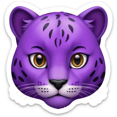 Purple Panther face turned to the side sticker