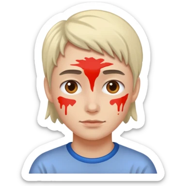 Paint style face sticker