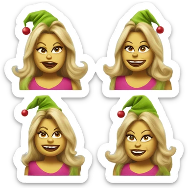 Jennifer coolidge as grinch sticker