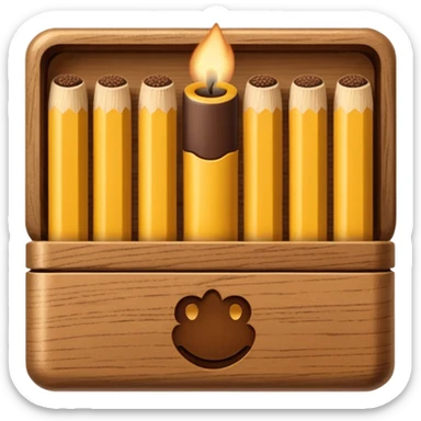 matchstick box sticker