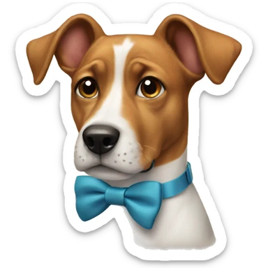 dog with a bow tie  sticker