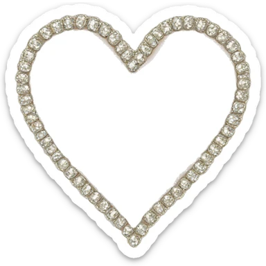 Beige Heart with bling  sticker
