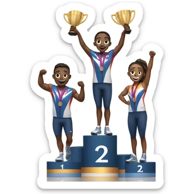 Winner’s podium  sticker