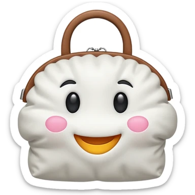 white bag smiling face  sticker