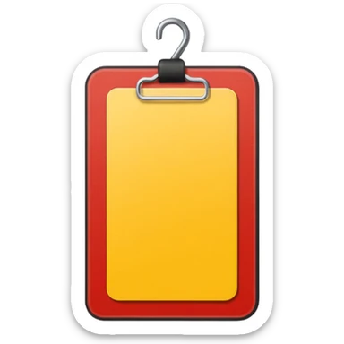 red and yellow refere card sticker