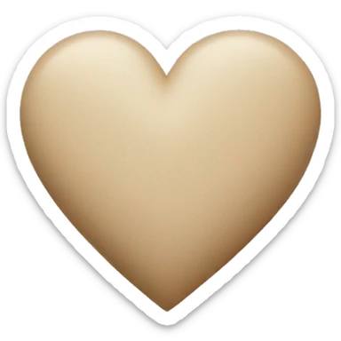 Beige heart sticker