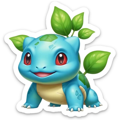 Shiny Exotic Bulbasaur-Squirtle-Chikorita-Hybrid-Creature sticker