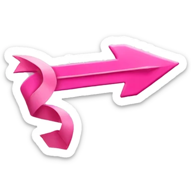 Pink arrow with a bow sticker
