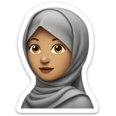 a woman with a butterfly and a hijab
 sticker