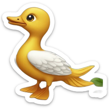 Poussin sur un dophin sticker