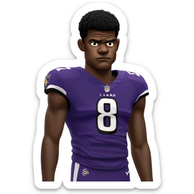 Lamar Jackson devastated  sticker