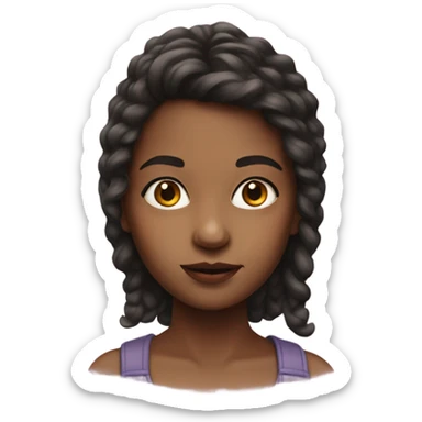 realistic portrait of girl sticker