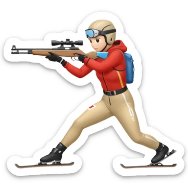 skii biathlon sticker