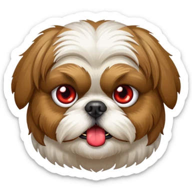 Shih Tzu dog drunk sticker