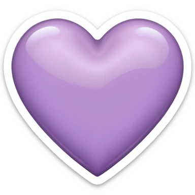 A brown and lilac heart sticker