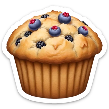 Lavender sprig muffin with berries sticker
