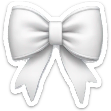White bow sticker