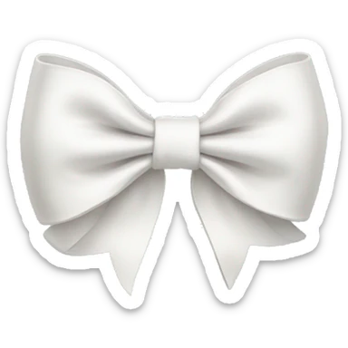White bow  sticker