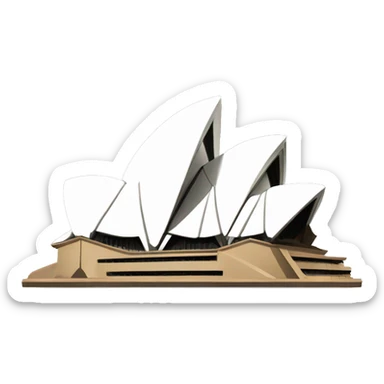 sydney opera house with sunglasses sticker