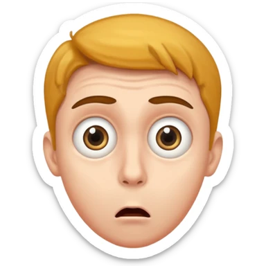 astonished man sticker