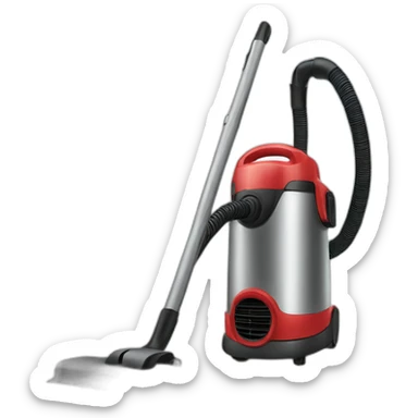 Vacuum cleaner on the beach sticker