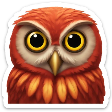real red owl sticker