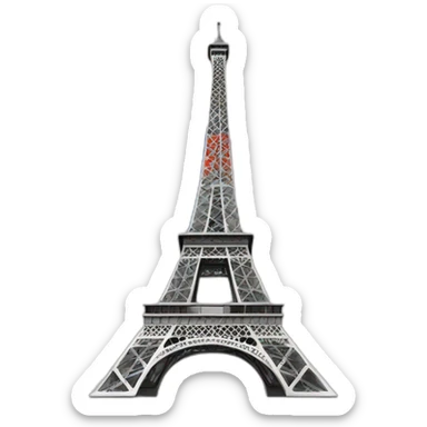 tour eiffel avec le drapeau de la france en fond sticker