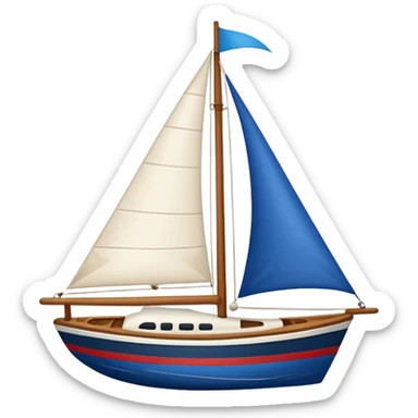 Americana style sailboat sticker