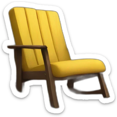 Cabin with yellow armchair on porch sticker