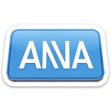 Text 'ANA' on Signboard sticker